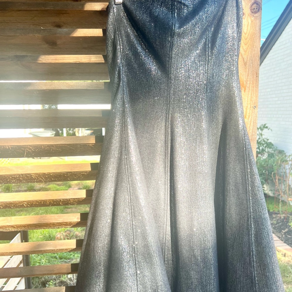 Nordstrom GUNMETAL Strapless Formal Prom Wedding Cocktail Occasion Event Party - Picture 13 of 13